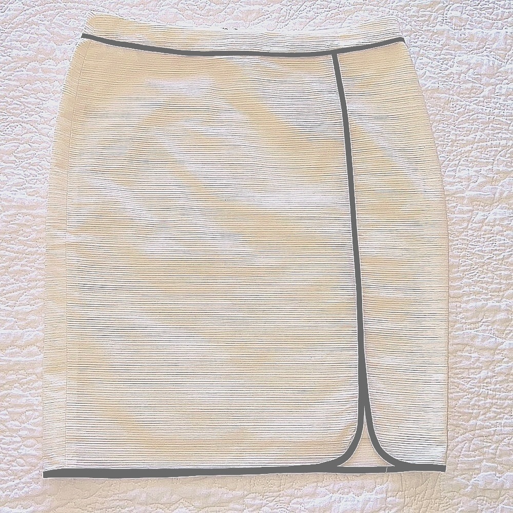 NWT Ann Taylor cream/black pencil skirt - size 8P